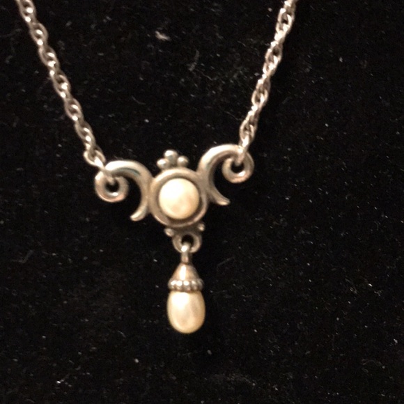 James Avery Jewelry | James Avery Retired Victorian Tear Drop Pearl Necklace | Color: Silver/White | Size: 1012 | Speechlessart24's Closet